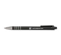 5 Star Retractable Ballpoint Pen K10-01 Soft Grip 0.7 mm Black (Pack 12)