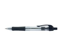 5 Star Office Retractable Grip Ball Pen Medium 1mm Tip 0.4mm Line Black (Pack of 10)