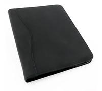 5 Star Office Ring Binder Folder Zipped with Pad 4 Ring Capacity 30mm A4 Black