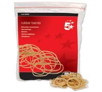 5 Star Rubber Bands No.16 – 63 x 1.5 mm, approx. 2,000 bands (454 g bag) – Brown