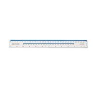 5 Star Office Ruler Plastic Shatter-resistant Metric and Imperial Markings 300mm Clear+ free finchley refill pen (1)