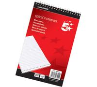 5 Star Office Spiral Notepad Headbound Ruled 300 Pages 127x200mm [Pack 10]
