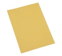 5 Star Office Square Cut Folder Recycled Pre-punched 250gsm Foolscap Yellow [Pack 100]