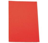 5 Star Office Square Cut Folder Recycled Pre-punched 180gsm Foolscap Red [Pack 100]