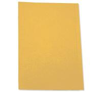 5 Star Office Square Cut Folder Recycled Pre-punched 180gsm Foolscap Yellow [Pack 100]