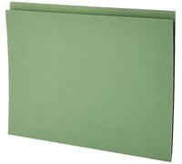 5 Star Office Square Cut Folder Recycled Pre-punched 250gsm A4 Green [Pack 100]