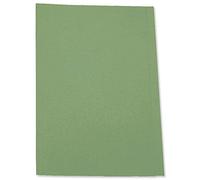 5 Star Office Square Cut Folder Recycled Pre-punched 250gsm Foolscap Green [Pack 100]