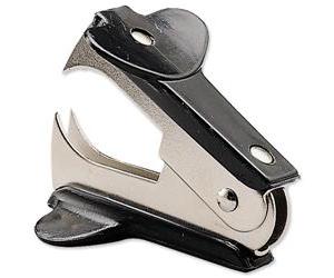 5 Star Office Staple Remover Contoured Grip Pinch Style Black