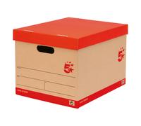 5 Star Office Storage Box with Lid Self-Assembly Kraft