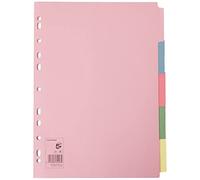 5 Star Subject Dividers Multipunched Manilla Board 5-Part A4 [Pack of 50]