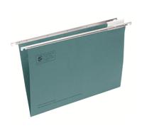 5 Star Office Suspension File Tabs Inserts Manilla 15mm V-base 180gsm Foolscap Green (Pack of 50)