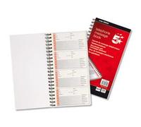 5 Star Office Telephone Message Book 80 Pages 279x152mm
