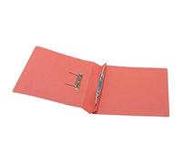 5 Star Office Transfer Spring File Foolscap (50 Pack) with Pocket Red Folders for Documents 285gsm Capacity 38mm