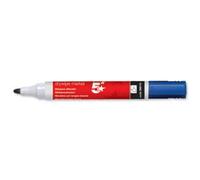 5 Star Office Xylene/Toluene-Free Drywipe Marker 3mm Blue [Pack 12]