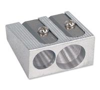 5 Star Pencil Sharpener Pocket-sized Metal for Max. Diameter 8mm Double Hole [Pack of 5]
