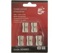 5 Star Pencil Sharpener Pocket-sized Metal for Max. Diameter 8mm Single Hole