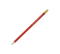 5 Star Pencil with Eraser HB Red Barrel (Pack of 12)