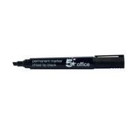 5 Star Permanent Marker Chisel Tip Xylene/Toluene-free Smear Proof Black (Pack of 12) 296034