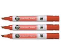 5 Star Permanent Marker Xylene/Toluene-free Smearproof Chisel Tip 1-4mm Line Red [Pack of 12]