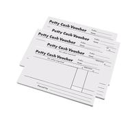 5 Star Petty Cash Pad - 80 Sheets Business Expense Tracking Cash Book, 160 Writing Sides Office Finance Organiser, Easy Tear Pages Record Keeping & Receipts Voucher for Office | Pack of 5