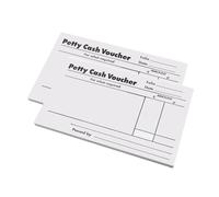5 Star Petty Cash Pad - 80 Sheets Business Expense Tracking Cash Book, 160 Writing Sides Office Finance Organiser, Easy Tear Pages Record Keeping & Receipts Voucher for Office | Pack of 2