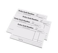 5 Star Petty Cash Pad - 80 Sheets Business Expense Tracking Cash Book, 160 Writing Sides Office Finance Organiser, Easy Tear Pages Record Keeping & Receipts Voucher for Office | Pack of 4