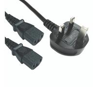 5 Star Power Cable 2m Splitter Kettle Lead C13 FS676491