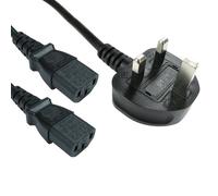 5 Star Power Cable 2m splitter Kettle Lead C13 FS676491