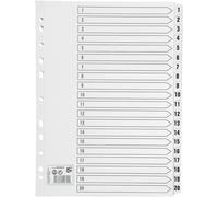 5 Star Premier A4 1-20 Index Card Clear Mylar 464424