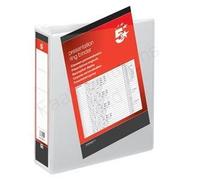 5 Star Presentation Ring Binder PVC 2 D-Ring 65mm Size A4 White Ref 36148 [Pack 10]