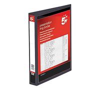 5 Star Presentation Ring Binder PVC 4 D-Ring 25mm Size A4 Black [Pack 10]