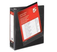 5 Star Presentation Ring Binder PVC 4 D-Ring 50mm Size A4 Black [Pack 10]
