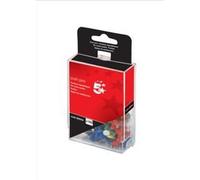 5 Star Push Pins Assorted Opaque [Pack 100]