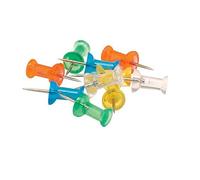 5 Star Push Pins Assorted Translucent [Pack 100]