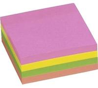 5 Star Re-Move Notes Cube Pad of 320 Sheets 75x75mm Neon Rainbow
