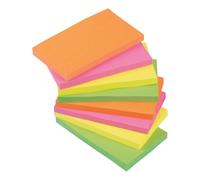 5 Star Re-Move Sticky Notes Repositionable 76x127mm Assorted Neon (Pack of 12) 912998