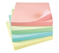 5 Star Re-Move Sticky Notes Repositionable 76x76mm Assorted Pastel (Pack of 12) 912955