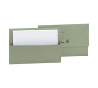 5 Star Recycled Half Flap Document Wallet Foolscap 250gsm Capacity 32mm Green (Pack of 50) 297331