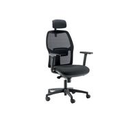 5 Star Rovia Mesh Task Chair Adjustable Arms Headrest Black SF9581319