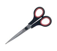 5 Star Scissors 155mm Stainless Steel Blades with Rubber Handles Black/Red 909280