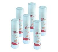 5 Star Solid Adhesive Glue Stick Washable Non-toxic Medium 20g (Pack of 6) 108232