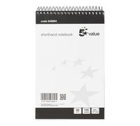 5 Star Value Reporters Notebook Spiral 150 Leaf [Pack 5] [Pack 5]