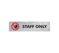 5 Star Staff Only Sign Anodised Aluminium 45x190mm VOF110R