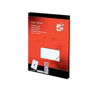 5 Star Sticky Labels White Multipurpose (400 Pack) Label Stickers Laser Copier Inkjet 139x99.1mm