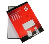 5 Star 903881 Labels Laser Copier and Inkjet 1 per Sheet 297x210mm [100 Labels] - Red