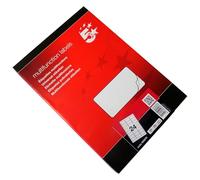 5 Star Laser Addressing Labels - 24 per Sheet, 64 x 34 mm, White - 2400 Labels