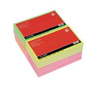 5 Star Re-Move Notes Repositionable Neon Pad of 100 Sheets 76x127mm Assorted [Pack of 12]