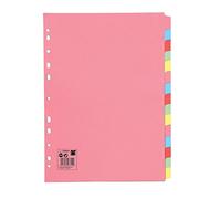 5 Star Subject Dividers Multipunched Manilla Board 15-Part A4 Assorted