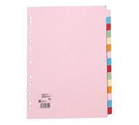 5 Star Subject Dividers Multipunched Manilla Board 15-Part A4 Assorted [Pack 10]