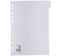 5 Star Subject Dividers Multipunched Manilla Card 10-Part A4 White